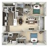Harvard Kensington Place 2 bedrooms 2 baths furnished floor plan apartment in Woodbridge VA Harvard Kensington Place 2 bedrooms 2 baths furnished floor plan apartment in Woodbridge VA at Kensington Place, Virginia, 22191